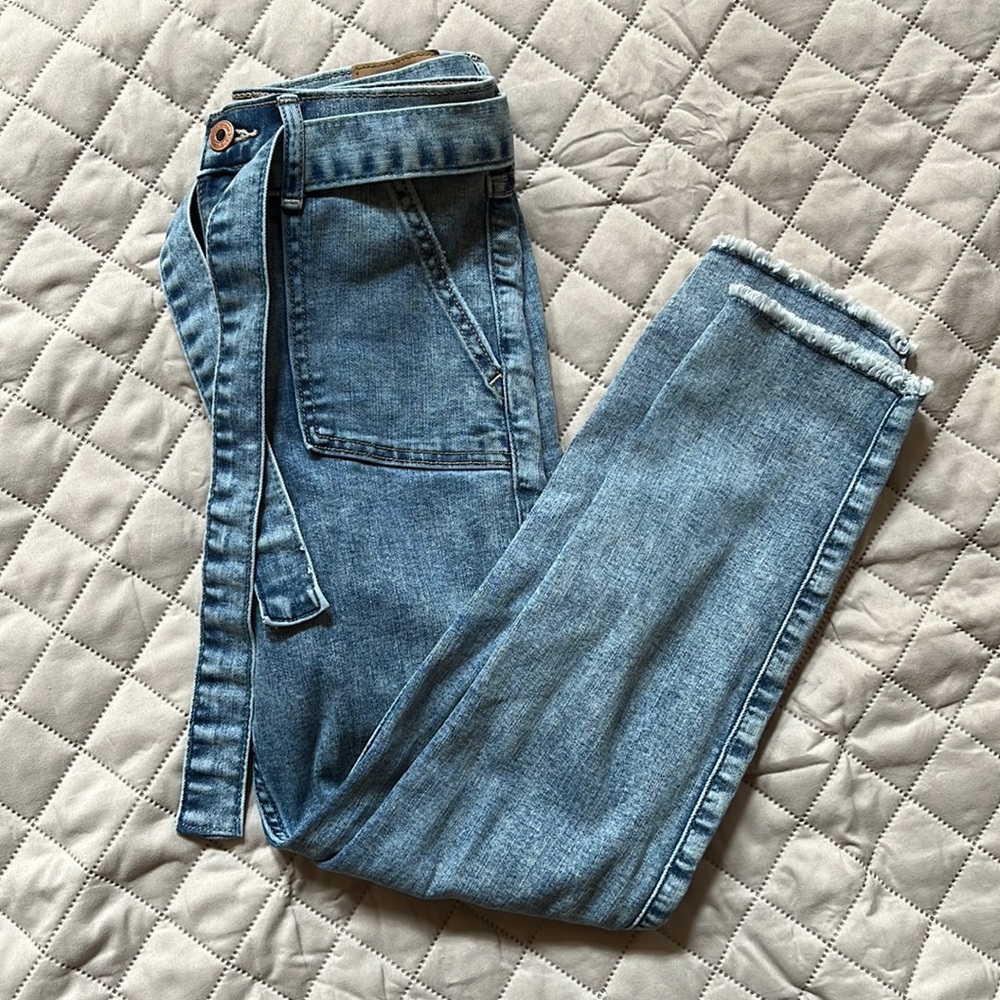 abercrombie kids High Rise Ankle Skinny Jeans